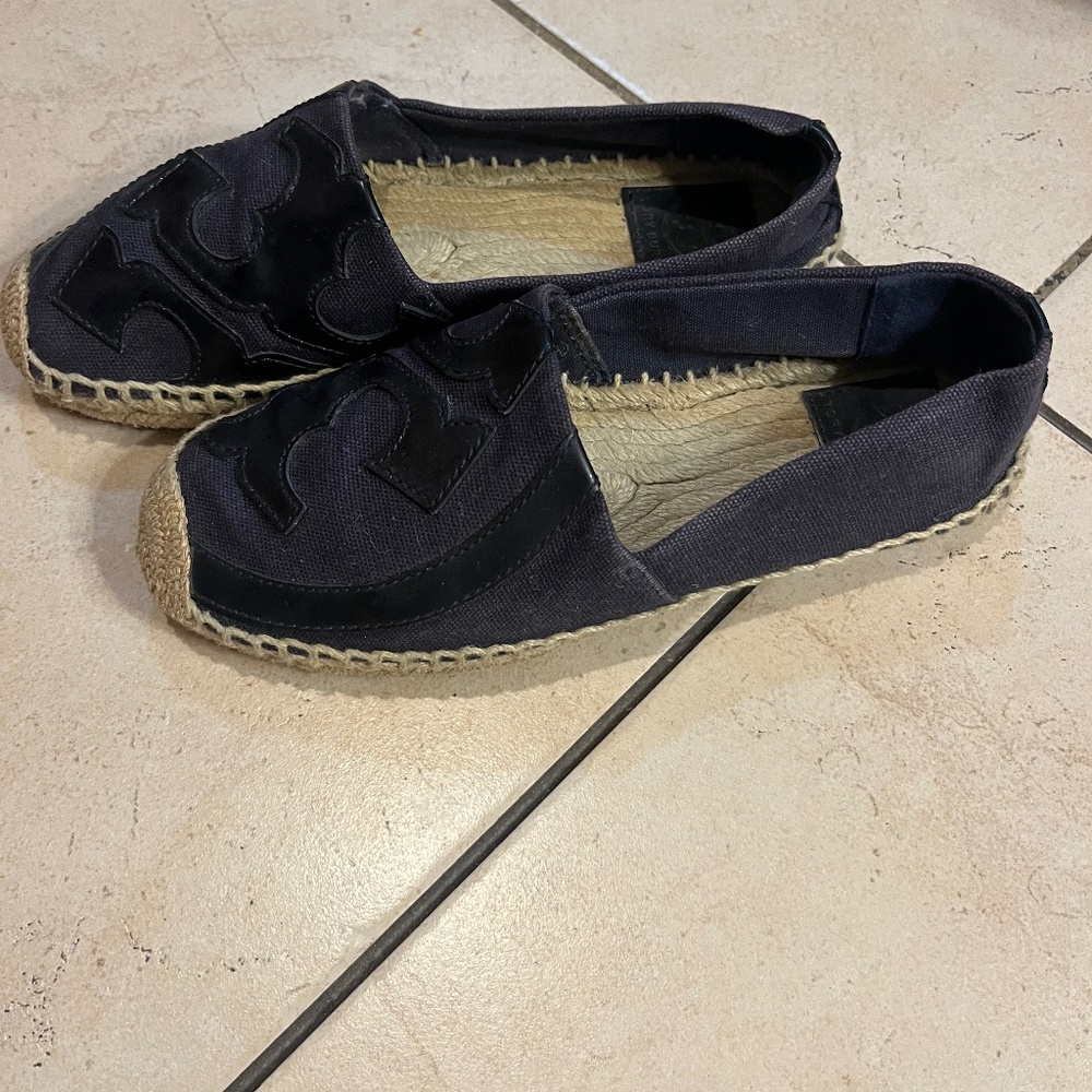 Tory Burch Black Espadrilles Women Size 6